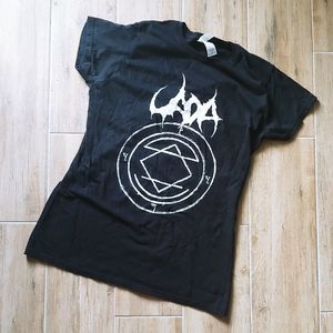 LAST CHANCE Uada black metal band tee ladies women's L